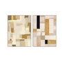 Home ESPRIT Toile Urbaine Jaune Beige avec relief (2 Unités)