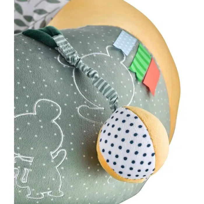 Sophie La Girafe Baby Seat IEUF - Siège de maintien en mousse pour bébé +3 mois avec anneau de dentition, miroir, grelots, papier froissé et textures - Éveil sensoriel