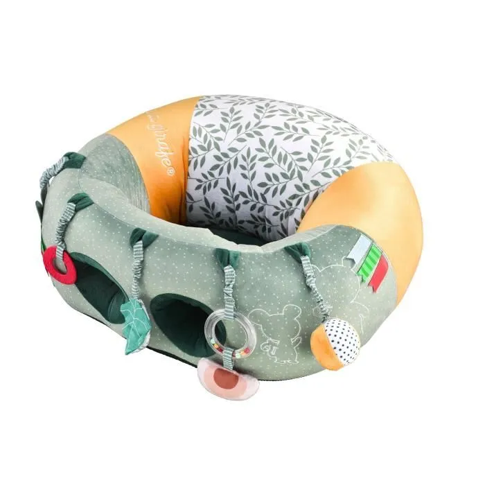 Sophie La Girafe Baby Seat IEUF - Siège de maintien en mousse pour bébé +3 mois avec anneau de dentition, miroir, grelots, papier froissé et textures - Éveil sensoriel