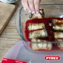 Pyrex Cook & Heat Lot de 5 Boîtes de conservation Rectangulaire Rouge