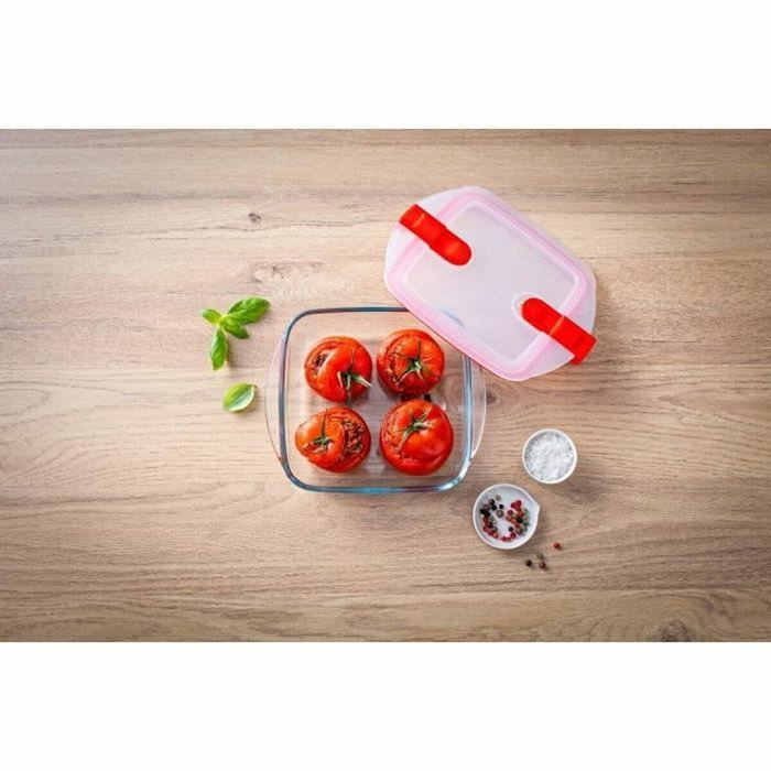 Pyrex Cook & Heat Lot de 5 Boîtes de conservation Rectangulaire Rouge Pyrex Cook & Heat Lot de 5 Boîtes de conservation Rectangulaire Rouge