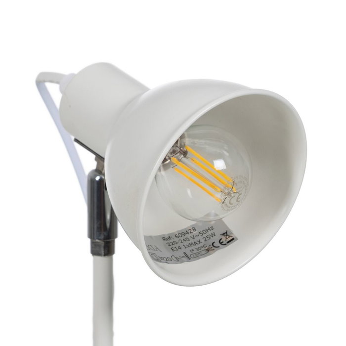Lampe de bureau Blanc Fer 25 W 220-240 V 15 x 14,5 x 36,5 cm