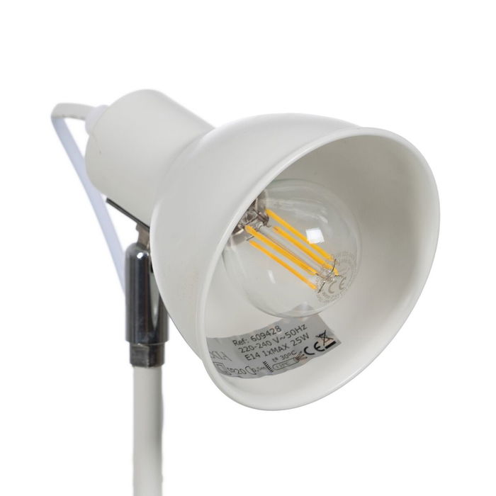 Lampe de bureau Blanc Fer 25 W 220-240 V 15 x 14,5 x 36,5 cm