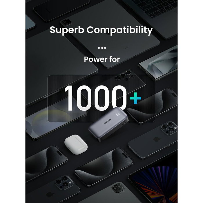 Ugreen Batterie externe Slim 10 000 mAh Gris, 30 W Ugreen Batterie externe Slim 10 000 mAh Gris, 30 W