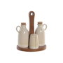 Home ESPRIT Ensemble salière et poivrier Beige Acacia Grès Urbaine