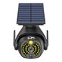 Edm Caméra de surveillance simulée solaire IP44 5W 6500K avec détecteur de mouvement et batterie 3,7V Noir