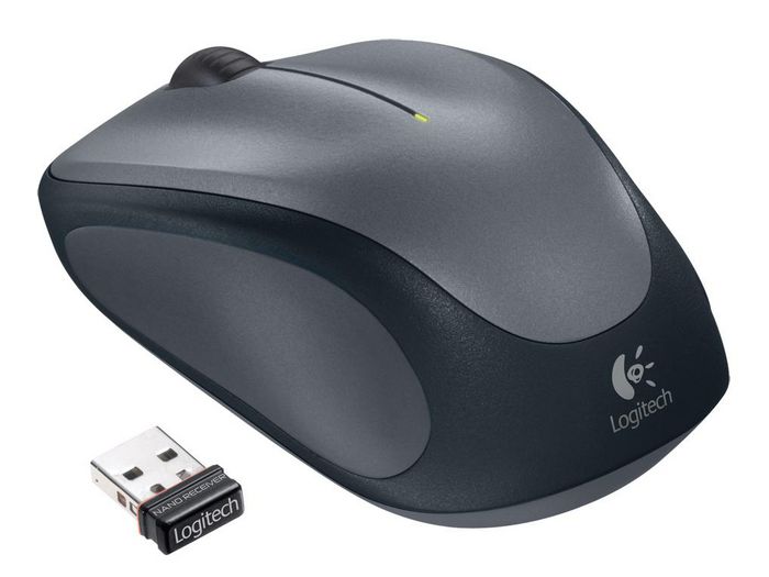 Logitech Souris Sans Fil avec Nano-Receiver USB, Connexion 2.4 GHz, Autonomie 1 An, Gris Foncé, Pour PC Portable