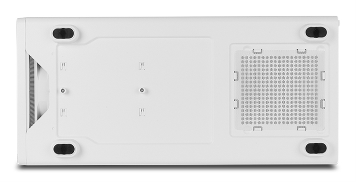 Nox Hummer Hyperflow Aero ARGB Boîtier PC Gaming Semi-Tour Blanche, Flux d'Air Élevé, Ventilateurs ARGB 140 mm, Vitre Trempée