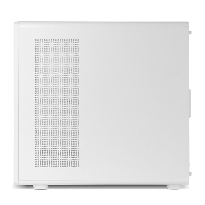Nox Hummer Hyperflow Aero ARGB Boîtier PC Gaming Semi-Tour Blanche, Flux d'Air Élevé, Ventilateurs ARGB 140 mm, Vitre Trempée