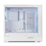 Nox Hummer Hyperflow Aero ARGB Boîtier PC Gaming Semi-Tour Blanche, Flux d'Air Élevé, Ventilateurs ARGB 140 mm, Vitre Trempée