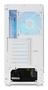 Nox Hummer Hyperflow Aero ARGB Boîtier PC Gaming Semi-Tour Blanche, Flux d'Air Élevé, Ventilateurs ARGB 140 mm, Vitre Trempée