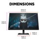 HP Omen - Écran PC Gaming 23.8 pouces / 60.5 cm - Résolution Full HD (1920 x 1080) - Dalle IPS - 165 Hz - 1 ms - AMD FreeSync Premium - Pied réglable