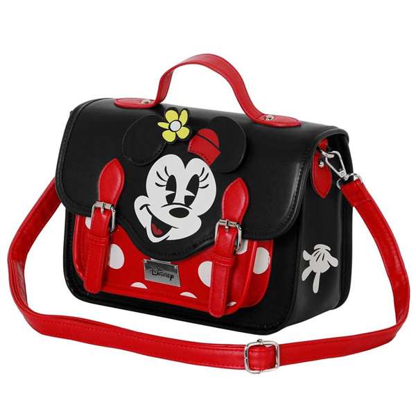 Karactermania Sac à dos bandoulière satchel Disney Minnie Mouse Face 27 x 11,5 x 20 cm - Port bandoulière ou sac à dos - PVC