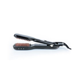 Perfect Beauty - Brosse Lissante à Vapeur Steam Brush - Planche et Brosse Combinées - Température Réglable 150-230°C - 180W - Noir