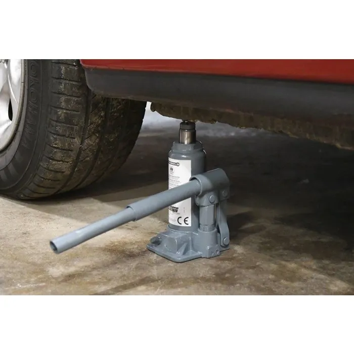 Precision Steel Cric Hydraulique Bouteille 2T 2000 kg - Hauteur de Levage 156-310 mm avec Vis de Réglage