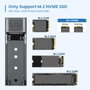 Ewent EW7060 Boîtier externe USB 3.2 Gen2 pour SSD M.2 NVMe, aluminium, sans outils, 10 Gbps
