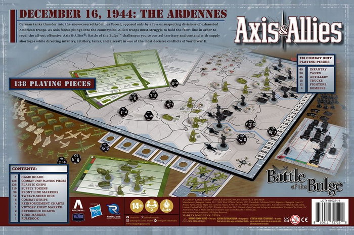 Avalon Hill jeu de plateau Axis & Allies: Battle of the Bulge *ANGLAIS*