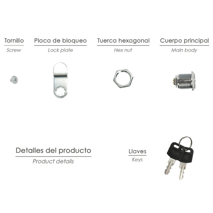 SATURNIA Serrure de remplacement pour boîte aux lettres Country