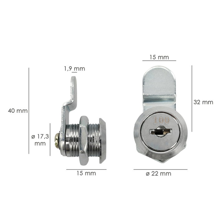 SATURNIA Serrure de remplacement pour boîte aux lettres Country