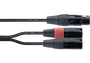 CORDIAL Câble Y XLR Femelle / 2 Jumper XLR Mâle 30 cm