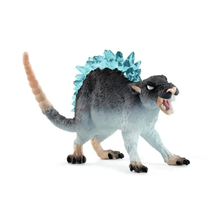 Schleich Eldrador Creatures 42676 - Extension d'arène BattleCave : Rat de Glace avec lance-glace, figurine pour enfant dès 7 ans