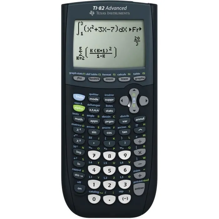 Texas Instruments Calculatrice graphique TI-82 Advanced - Calculatrice scientifique pour lycée Texas Instruments Calculatrice graphique TI-82 Advanced - Calculatrice scientifique pour lycée