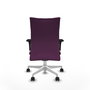 Piqueras Y Crespo Silla Albacete confidente, Similpiel Morado, Base Blanche, Brazos 1D