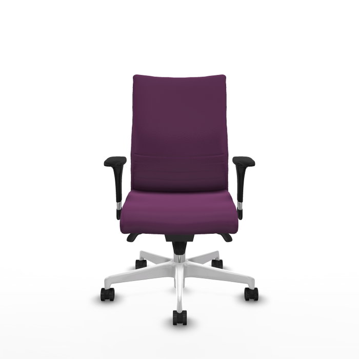 Piqueras Y Crespo Silla Albacete confidente, Similpiel Morado, Base Blanche, Brazos 1D
