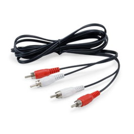 Equip Câble Audio 2 x RCA Mâle 2.5 m Noir Contacts Dorés