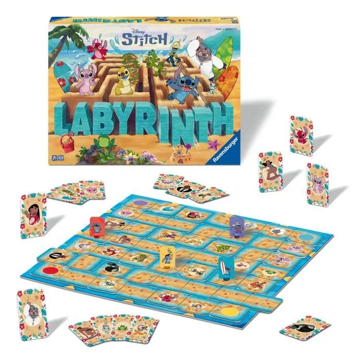 Ravensburger - Labyrinthe Stitch - Jeu de réflexion pour enfants - Univers Disney - À partir de 7 ans