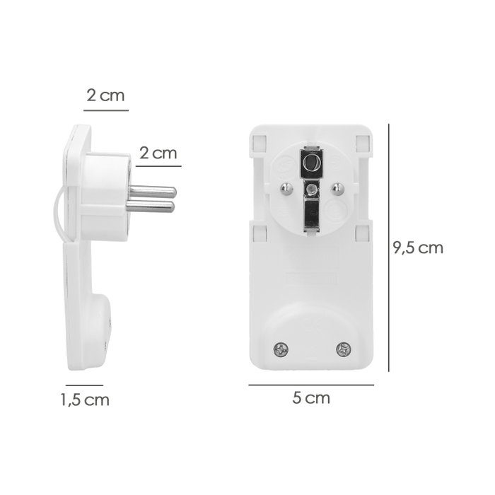 WOLFPACK LINEA PROFESIONAL Fiche mâle Schuko ultra-plate 7 mm WOLFPACK LINEA PROFESIONAL Fiche mâle Schuko ultra-plate 7 mm