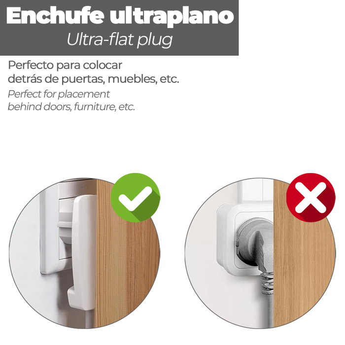 WOLFPACK LINEA PROFESIONAL Fiche mâle Schuko ultra-plate 7 mm WOLFPACK LINEA PROFESIONAL Fiche mâle Schuko ultra-plate 7 mm
