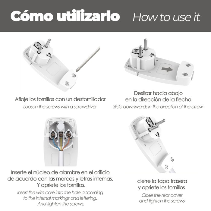 WOLFPACK LINEA PROFESIONAL Fiche mâle Schuko ultra-plate 7 mm WOLFPACK LINEA PROFESIONAL Fiche mâle Schuko ultra-plate 7 mm