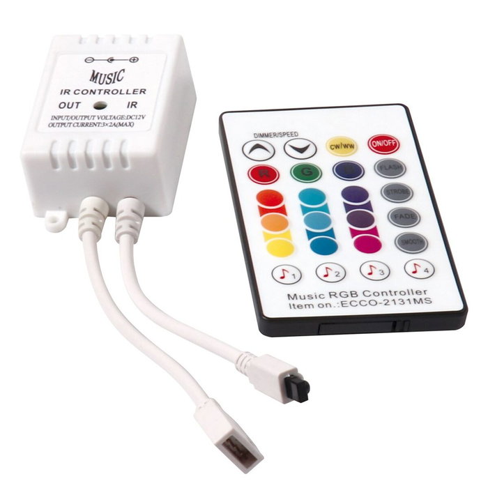 Bandes LED Activejet AJE-LED MUSIC STRIPE Blanc Noir Multicouleur Vert tendre G 7 W 180 Lm