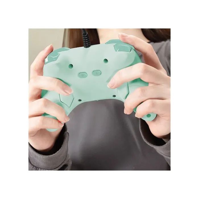Hori HORIPAD Turbo - Manette filaire compatible Nintendo Switch, Switch 2 et OLED - Boutons arrière programmables et sticks analogiques - Connexion USB-A 3 m - Vert