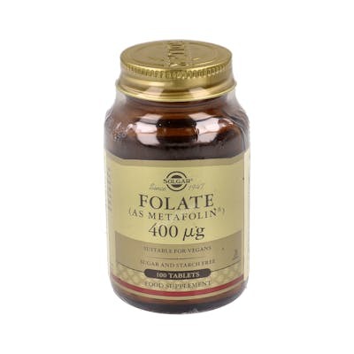 SOLGAR Folato (sous forme de Metafolin) 400 mcg, 100 comprimés SOLGAR Folato (sous forme de Metafolin) 400 mcg, 100 comprimés