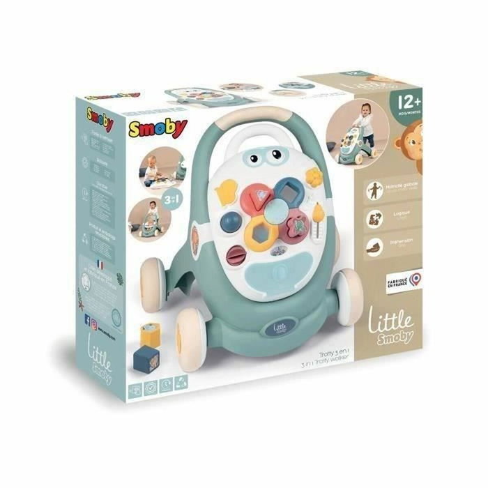 Smoby Little Smoby Trotty 3 en 1 - Vert d'eau et Blanc Smoby Little Smoby Trotty 3 en 1 - Vert d'eau et Blanc