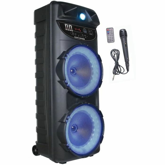 Inovalley MS02-XXL-N Enceinte Lumineuse Trolley Karaoké 1000W