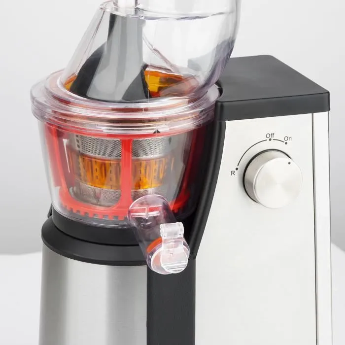 Hkoenig Extracteur de Jus Vertical GSX22 Vitalice 400 W 1 L Inox/Noir, pour Jus, Smoothies et Sorbets