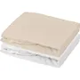 P'Tit Dodo - Lot de 2 draps housse Jersey 60x120 cm - Coton extensible - Blanc / Nude - Sans substance nocive Oeko-Tex Standard 100