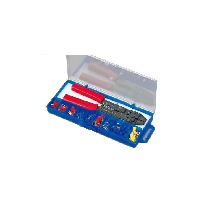 GAO Pince à sertir et dénuder avec 50 cosses (0.5-1.5mm², 1.5-2.5mm²) - Outil de précision pour travaux électriques et bricolage GAO Pince à sertir et dénuder avec 50 cosses (0.5-1.5mm², 1.5-2.5mm²) - Outil de précision pour travaux électriques et bricolage