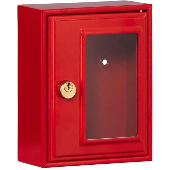 Burg-Wächter Boîte d'urgence Modèle 6161 avec marteau, métal rouge, dimensions 167 x 130 x 64 mm, pour usage intérieur Burg-Wächter Boîte d'urgence Modèle 6161 avec marteau, métal rouge, dimensions 167 x 130 x 64 mm, pour usage intérieur