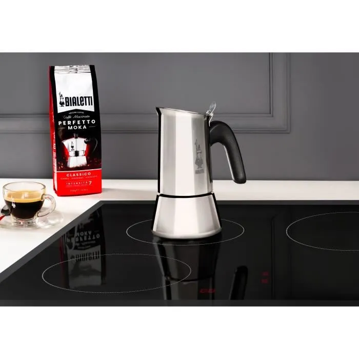 Bialetti Cafetière Italienne New Venus 6 tasses - Acier inoxydable compatible induction
