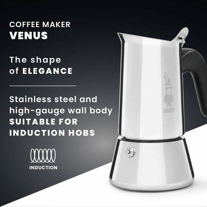 Bialetti New Venus Cafetière Italienne 6 tasses, Argent