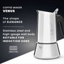Bialetti New Venus Cafetière Italienne 6 tasses, Argent