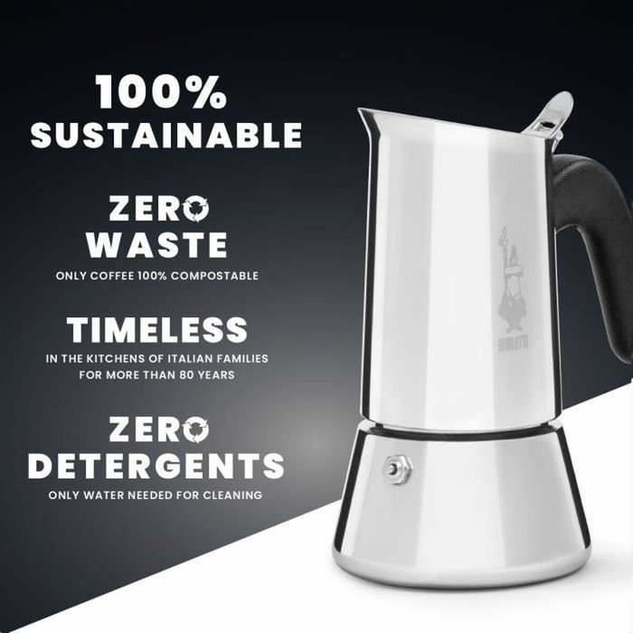 Bialetti New Venus Cafetière Italienne 6 tasses, Argent