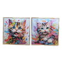 Home ESPRIT Cadre Aluminium Bois MDF 80 x 3,5 x 80 cm