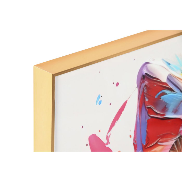 Home ESPRIT Cadre Aluminium Bois MDF 80 x 3,5 x 80 cm