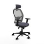 Piqueras y Crespo Chaise de Bureau Jorquera avec Appui-tête Gris foncé
