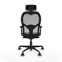 Piqueras y Crespo Chaise de Bureau Jorquera avec Appui-tête Gris foncé